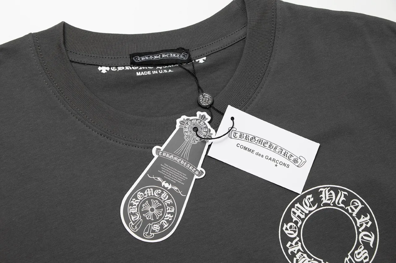 P150 Chrome Hearts Chrome Hearts English Logo Short Sleeve Size: SMLXL Color: Gray